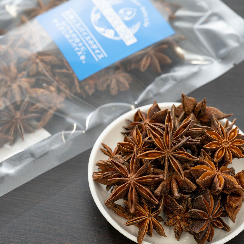 スターアニスホール50g STAR ANISE WHOLEスパイス 香辛料 お米とスパイスとダイスR0043W50